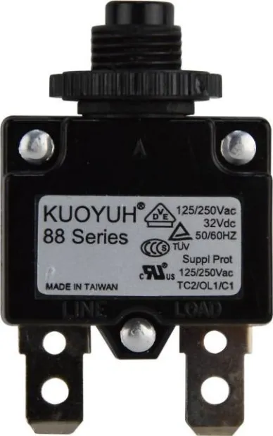 Disjoncteur thermique unipolaire réarmable, 20A