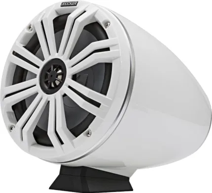 2 enceintes 8'' - KMFC 150W LED - Blanc - Montage à plat