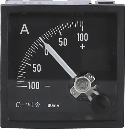Ampèremètre DC analogique -100-0-100