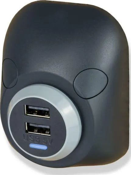 !Chargeur double USB 3A 5.2V - 12/24VDC + boitier mural