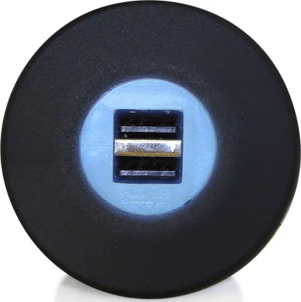 Chargeur USB double 12/24V Bl