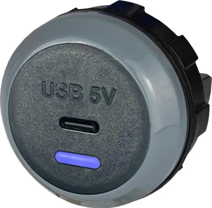 Chargeur USB C 5V 2.5A 12/24VDC
