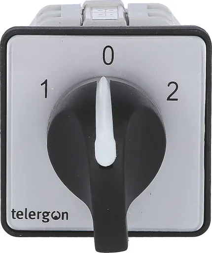 Commutateur 2 pôles 3 positions 1-0-2 40A