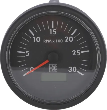 Compte-tours avec horamètre 100mm - 12/24V 0-3000 T/mn - Borne W