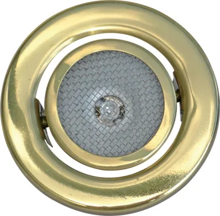 Eclairage halogène laiton orientable Ø87