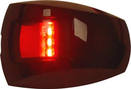 FEU BABORD ROUGE BOIT NOIR112.5°LED0.5W- EMBARCATIONS < 12M- 1MN