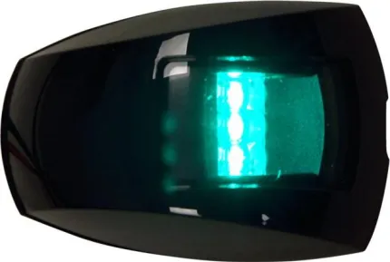 FEU TRIBORD VERT BOIT NOIR112.5°LED0.5W- EMBARCATIONS < 12M- 1MN