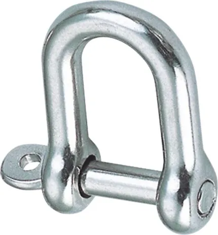 Manille droite à axe imperdable Ø4mm Inox 316