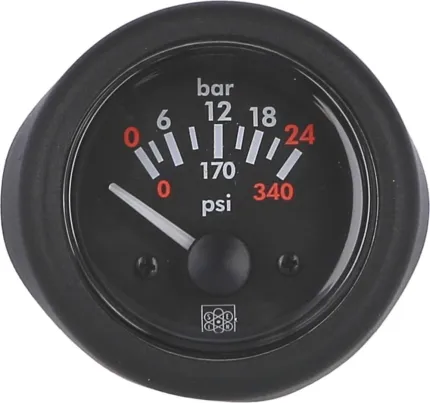 Manomètre 0-25 bar 12V - Diam 52mm