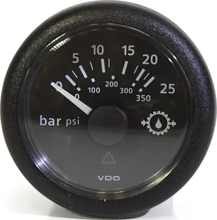 Manomètre 12/24V 25 bars / 360 psi