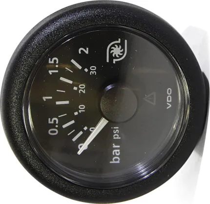 Manomètre turbo 12/24V 2 bars / 28 psi