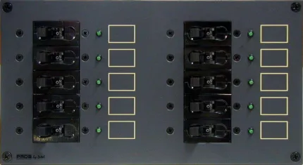 Module courant continu pour 10 disjoncteurs à levier 1 pôle