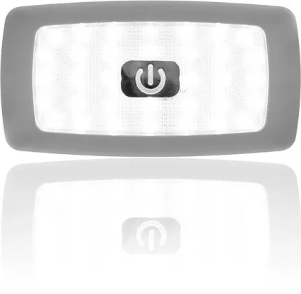 Plafonnier 34 LEDs 24Vdc - L: 135mm - Blanc chaud avec interrupteur tactile