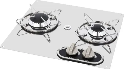 Plaque de cuisson en inox - 2 feux