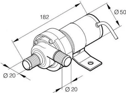 Pompe à Eau D9W/D10W 24V ancien modèle (avec support)