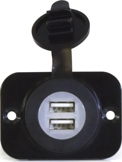 Prise double USB 12/24V