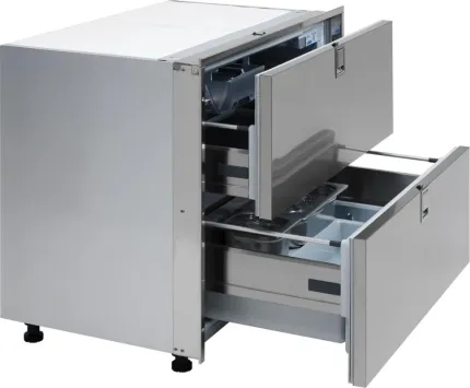 Réfrigérateur 2 tiroirs 190L Inox Clean Touch