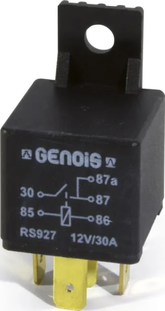 Relais 5 bornes 12V 30A standard fixation
