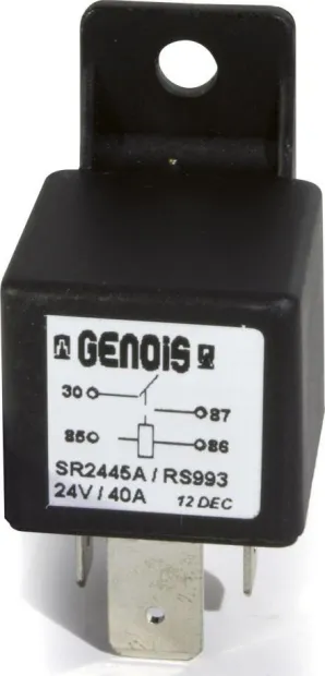 Relais contacteur de puissance 4 bornes 24V/40A fixation