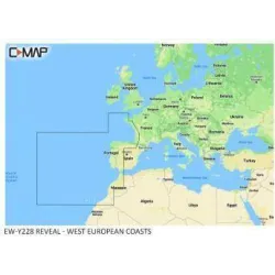 Carte C-MAP® Reveal™ Europe Côtes Ouest