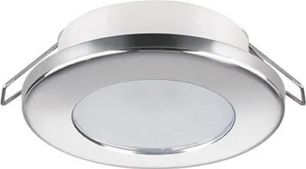 Downlight LED rond - TED C 2W 9-32Vdc - Inox poli - Blanc chaud - 100° - IP40