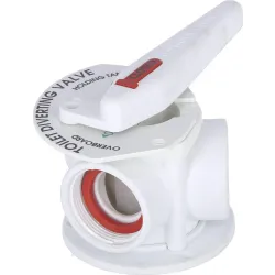 Vanne 3 voies manuelle en nylon blanc