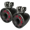 2 enceintes 11'' - KMTC 300W LED - Noir - Montage barre