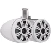 2 enceintes doubles 6.5'' - KMTDC 130W LED - Blanc - Montage barre