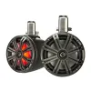2 enceintes 8'' - KMTC 150W LED - Noir - Montage barre