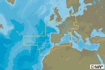 Carte C-MAP® 4D Europe Centrale & Ouest