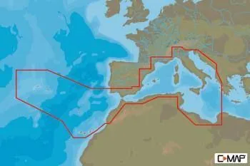 Carte C-MAP® 4D Europe Côtes Sud-Ouest