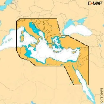 Carte C-MAP® Discover™ X Méditerranée Est Compatible