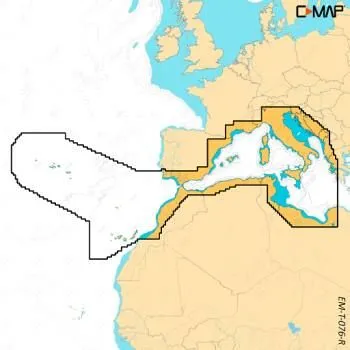 Carte C-MAP® Reveal™ X Méditerranée Ouest 