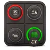 Clavier de commande Powerkey Pro à 4 touches RGB de Ø15mm, avec protocole CANopen, sans ses pastilles gravées