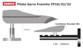 Étrier cantilever 135-240 mm (5,31-9,44 pouces)