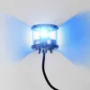 FEU LED SERIE 580 TOUT HORIZON BLEU FLASH 360° carter noir