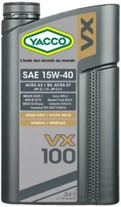 Huile YACCO VX100 15W40 - 5L