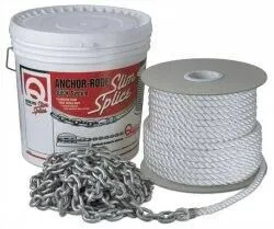 Ligne de mouillage mixte (cordage : 12,7mm  / chaîne : 6mm)