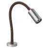 Liseuse LED orientable Audrey 10/30V Habillage cuir marron