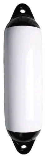 Pare-battage cylindrique blanc / 2 anneaux noirs Ø180 x L600mm