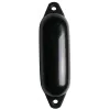 Pare-battage cylindrique noir / 2 anneaux noirs Ø210 x L620mm