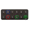 Clavier de commande Powerkey Pro à 12 touches RGB de Ø15mm, avec protocole J1939 et connecteur Deutsch à 4 broches, sans ses pastilles gravées