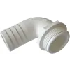 Raccord coudé 90° annelé pour tuyau 38mm