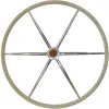 Roue inox gainée cuir Ø 700mm cône MO