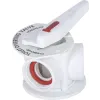 Vanne 3 voies manuelle en nylon blanc
