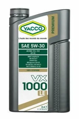 Yacco VX 1000 LE 5W30 - 2L