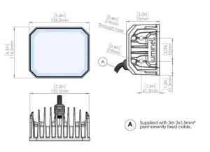 PROJECTEUR LED SLX B  40W, 12/24V, FAISCEAU 3,5°