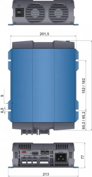 Chargeur 12V 50A 3 sorties