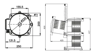 FEU DOUBLE SERIE 760 TRIBORD 112.5°, 24-230V