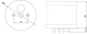 FEU LED SERIE 580 TOUT HORIZON BLEU 360° carter noir